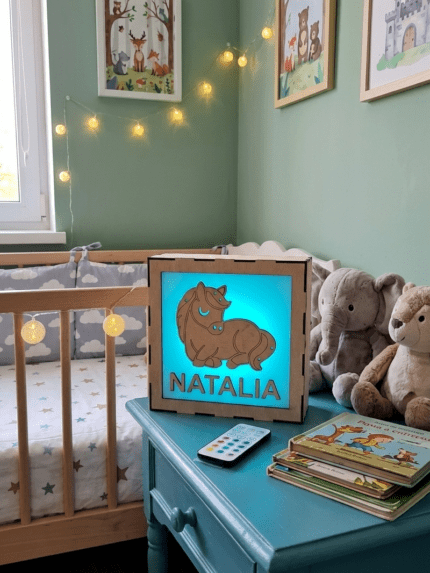LAMPARA SQUARE UNICORNIO MiA Grabado Láser