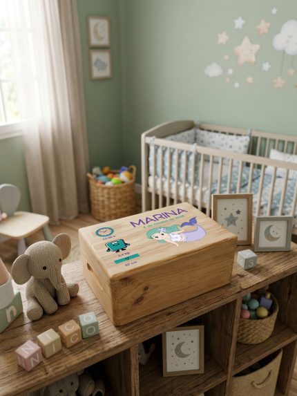 CAJA DE MADERA PERSONALIZADA MiA Grabado Láser